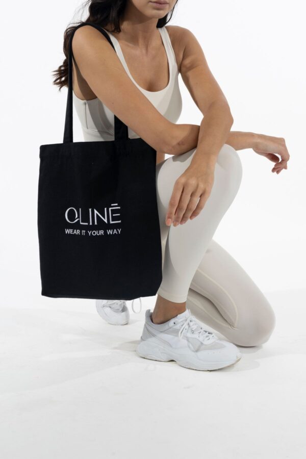 QLINE Black Tote Bag - Eco-friendly, Durable, and Stylish